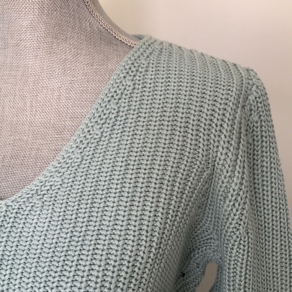 NWT LOFT Shaker Stitch Pique V-Neck 100% Cotton Pullover Sweater, size Medium ❤️ - Picture 6 of 14